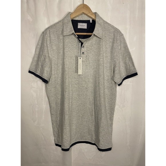 7Diamonds The Ultimate Polo Short Sleeves Cotton Men's Shirt Ash Size Medium - Picture 1 of 4